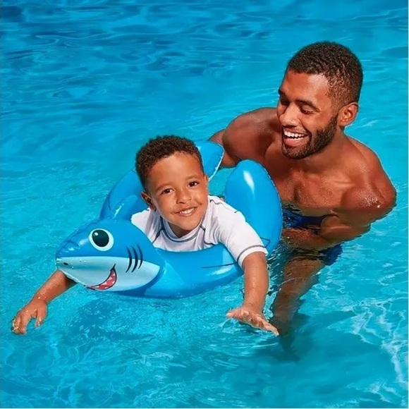 Kids' Blue Shark Inflatable Pool Float - Picture 6 of 6